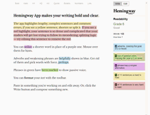 Tablet Screenshot of hemingwayapp.com